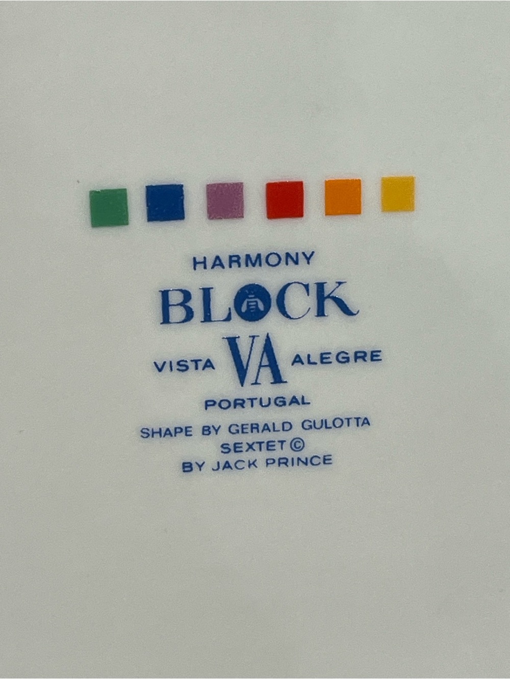 1980 Vintage Block SEXTET Harmony Rainbow Vista Alegre kitchenware pot lid - Picture 5 of 7